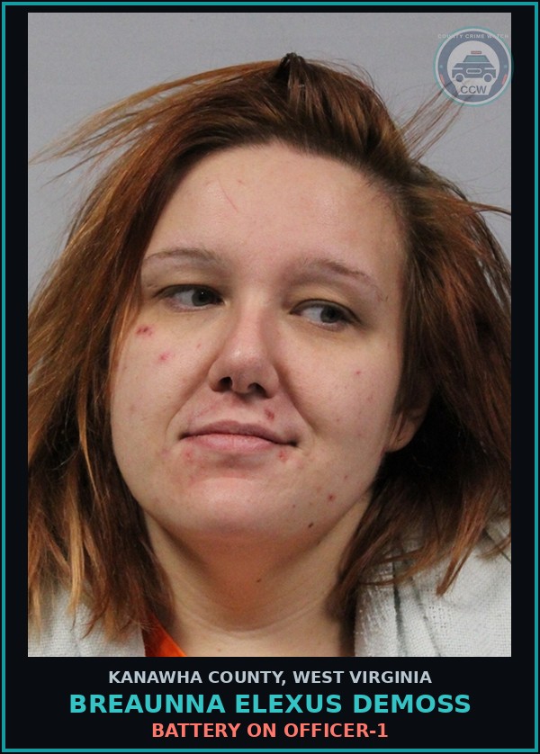 Booking mugshot of Breaunna Elexus DeMoss in Kanawha County