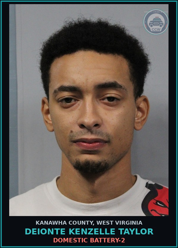 Booking mugshot of Deionte Kenzelle Taylor in Kanawha County
