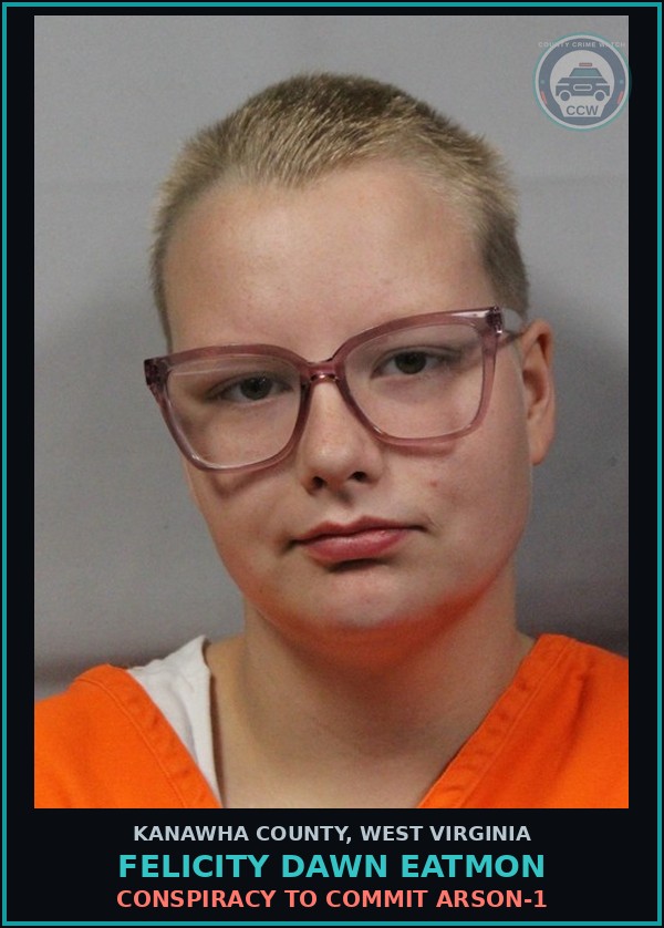 Booking mugshot of Felicity Dawn Eatmon in Kanawha County
