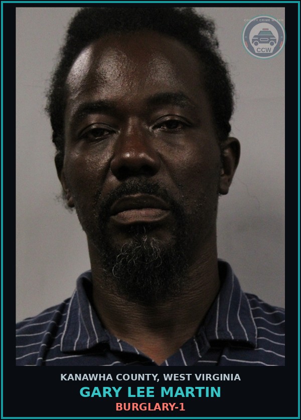 Booking mugshot of Gary Lee Martin in Kanawha County