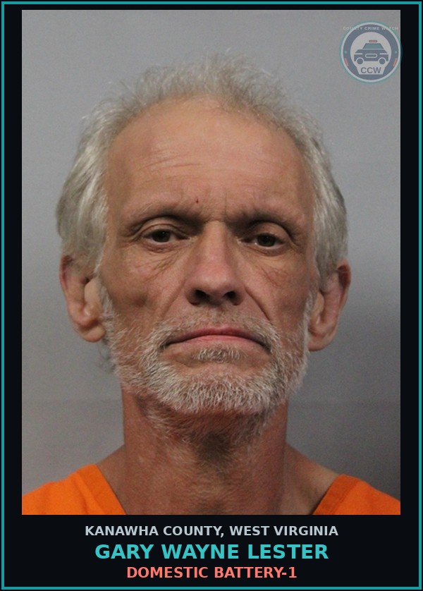 Booking mugshot of Gary Wayne Lester in Kanawha County