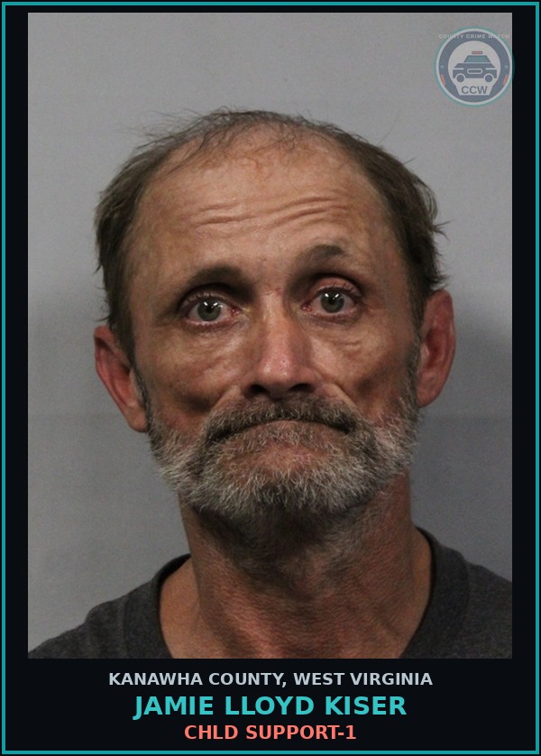 Booking mugshot of Jamie Lloyd Kiser in Kanawha County