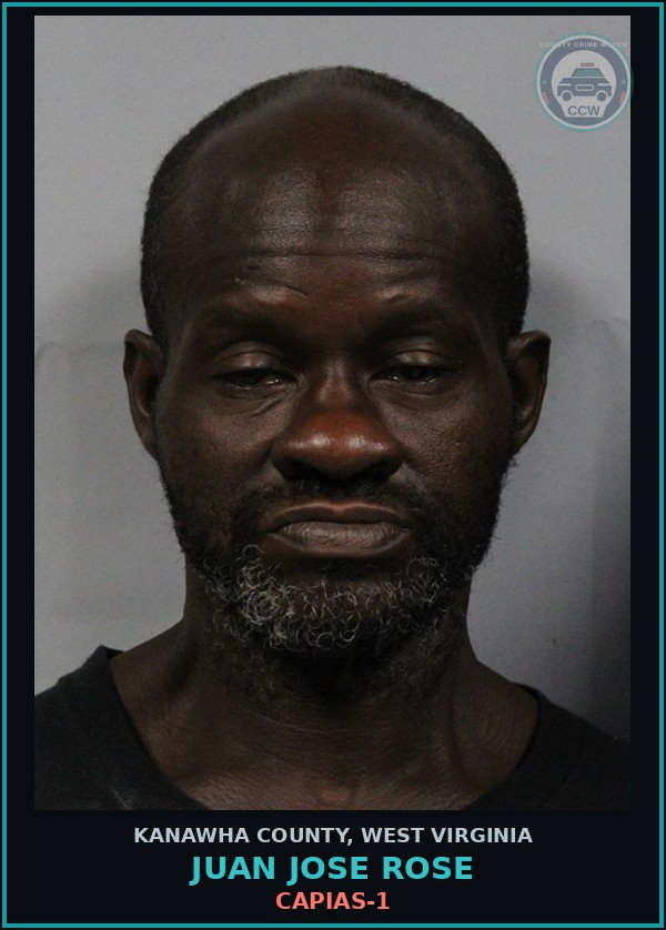 Booking mugshot of Juan Jose Rose in Kanawha County