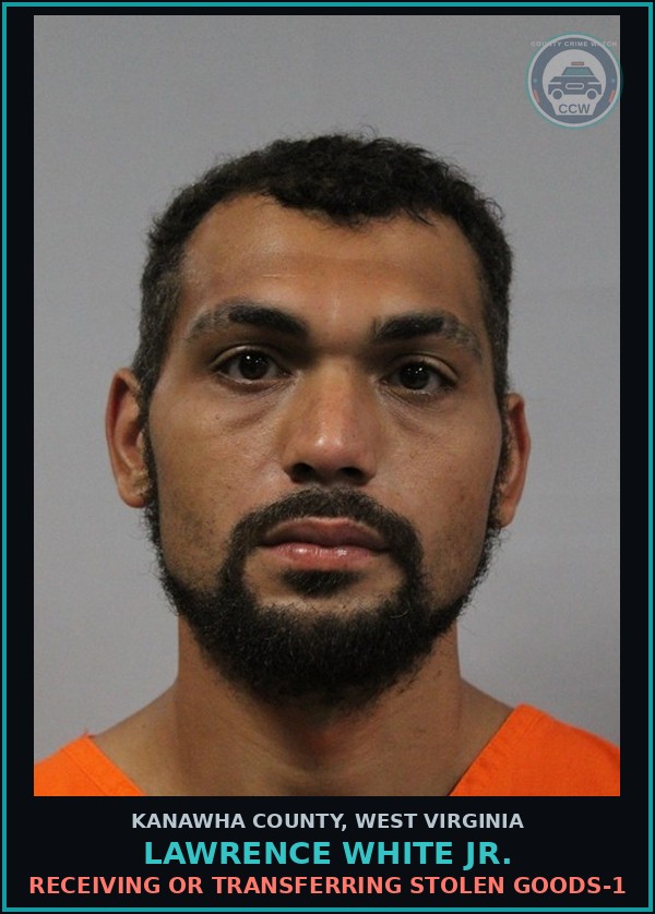 Booking mugshot of Lawrence White Jr. in Kanawha County