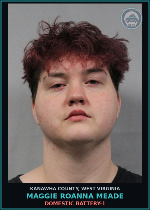 Booking mugshot of Maggie Roanna Meade in Kanawha County
