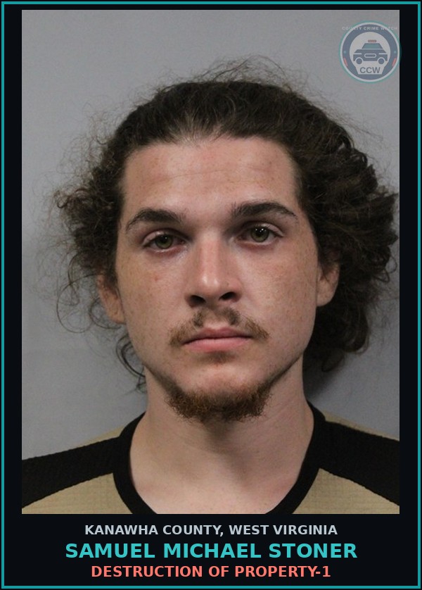 Booking mugshot of Samuel Michael Stoner in Kanawha County