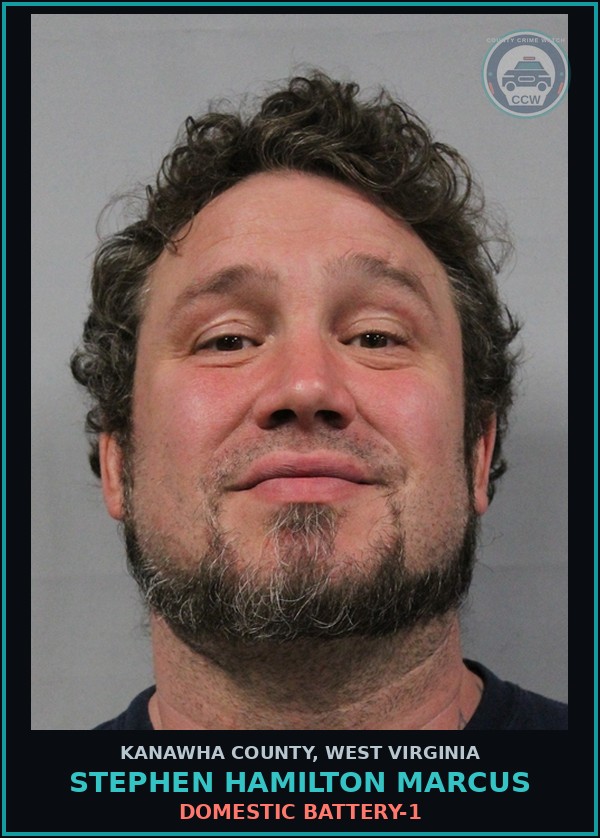 Booking mugshot of Stephen Hamilton Marcus in Kanawha County