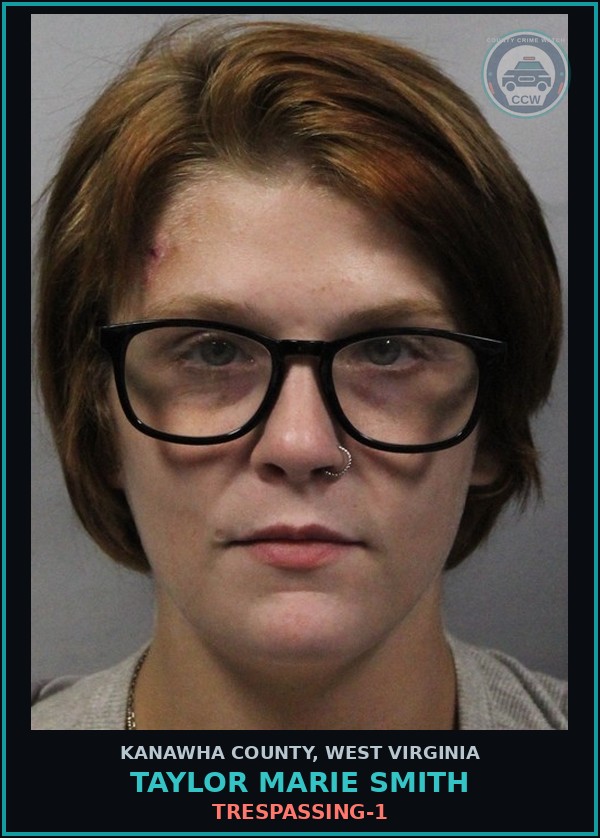 Booking mugshot of Taylor Marie Smith in Kanawha County