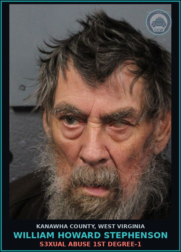 Booking mugshot of William Howard Stephenson in Kanawha County