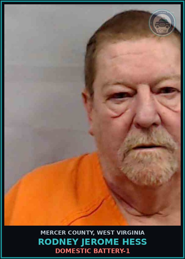 Booking mugshot of Rodney Jerome Hess in Mercer County