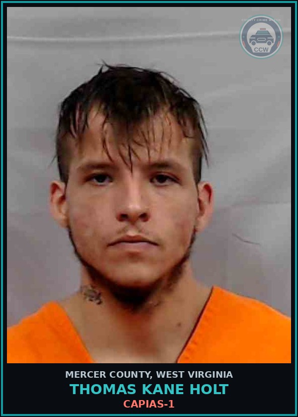 Booking mugshot of Thomas Kane Holt in Mercer County