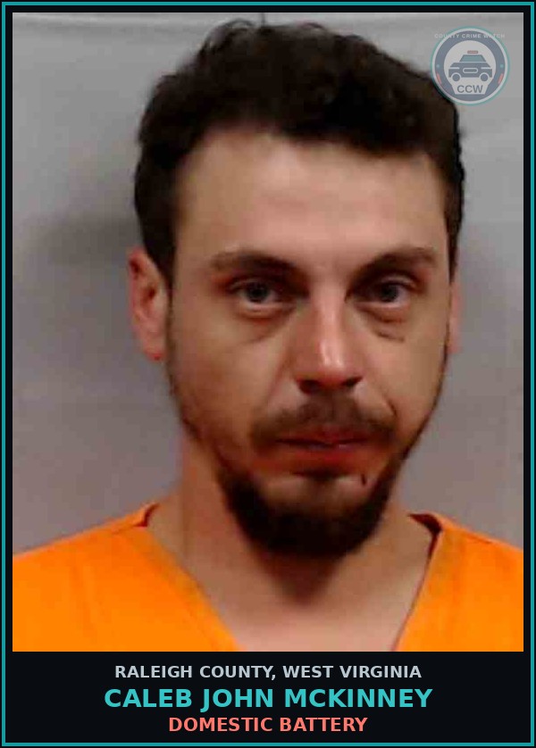 Booking mugshot of Caleb John Mckinney in Raleigh County