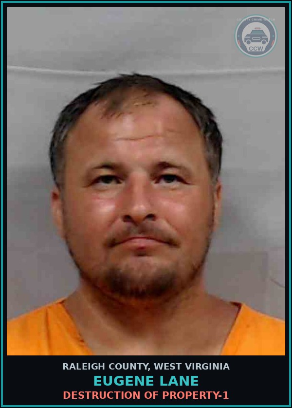 Booking mugshot of Eugene Lane in Raleigh County