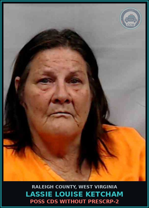 Booking mugshot of Lassie Louise Ketcham in Raleigh County