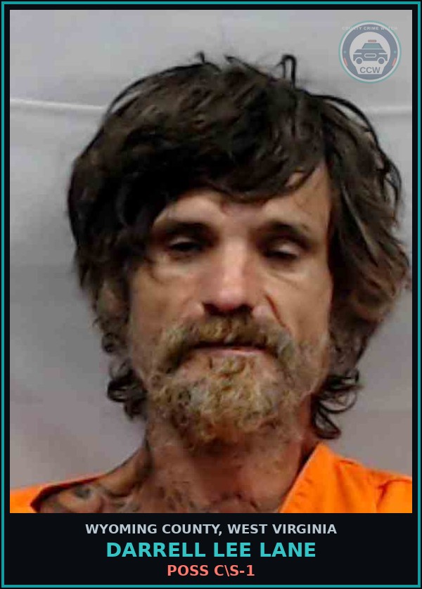 Booking mugshot of Darrell Lee Lane in Wyoming County