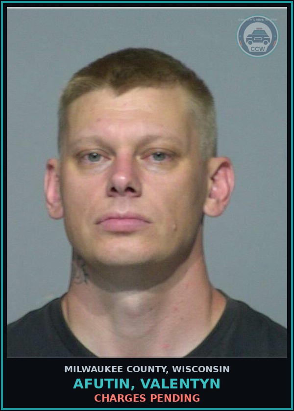 Booking mugshot of Afutin, Valentyn in Milwaukee County