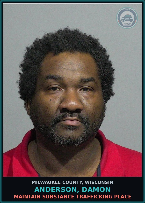 Booking mugshot of Anderson, Damon in Milwaukee County
