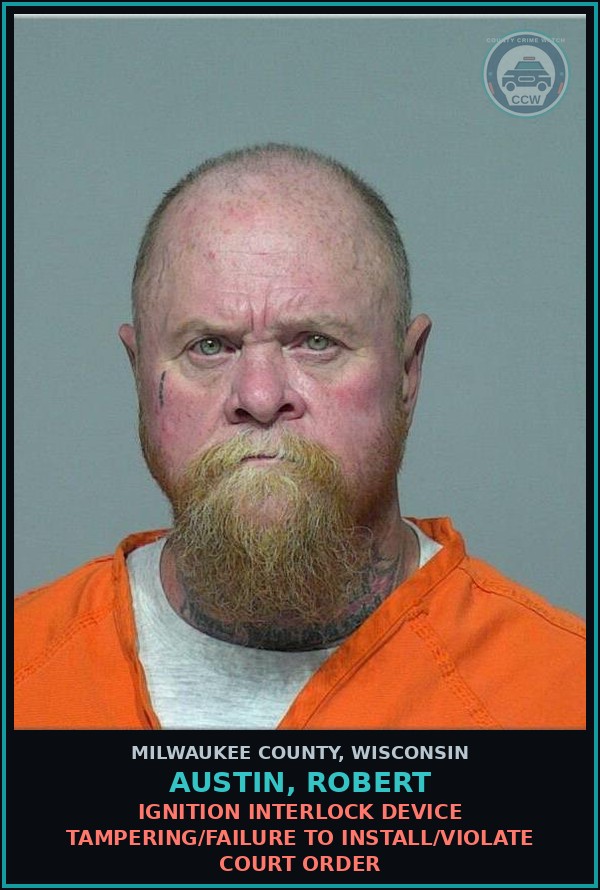 Booking mugshot of AUSTIN, ROBERT in Milwaukee County