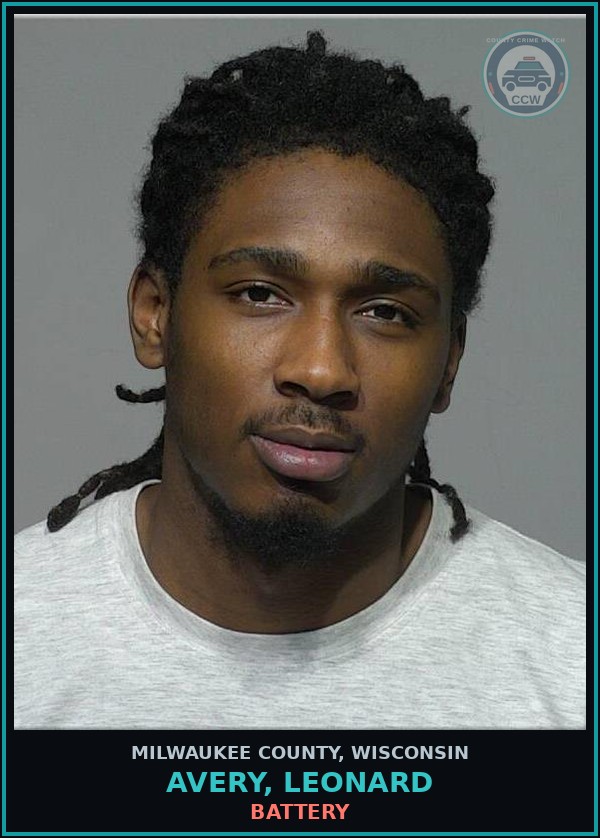 Booking mugshot of Avery, Leonard in Milwaukee County
