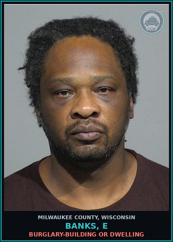 Booking mugshot of Banks, E in Milwaukee County