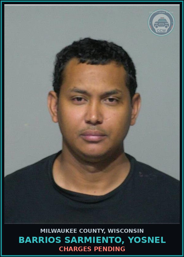 Booking mugshot of Barrios Sarmiento, Yosnel in Milwaukee County