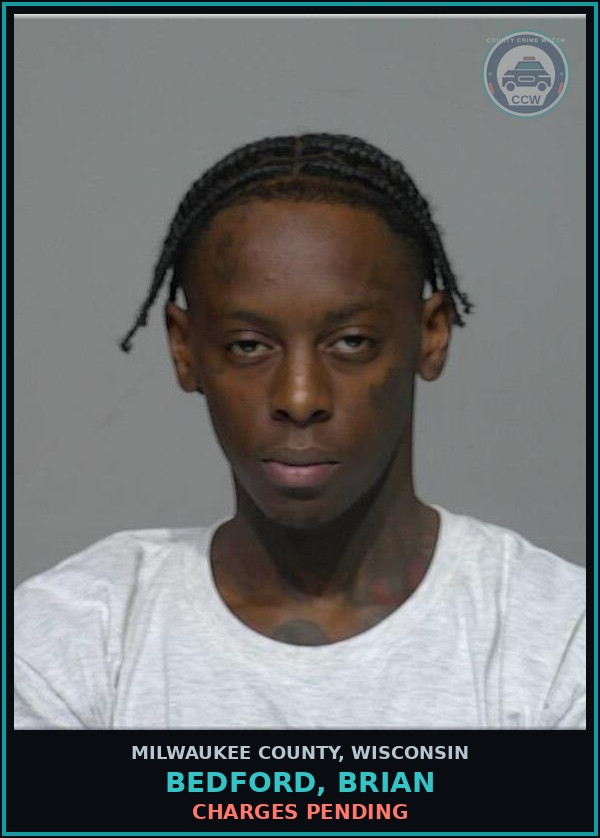 Booking mugshot of Bedford, Brian in Milwaukee County