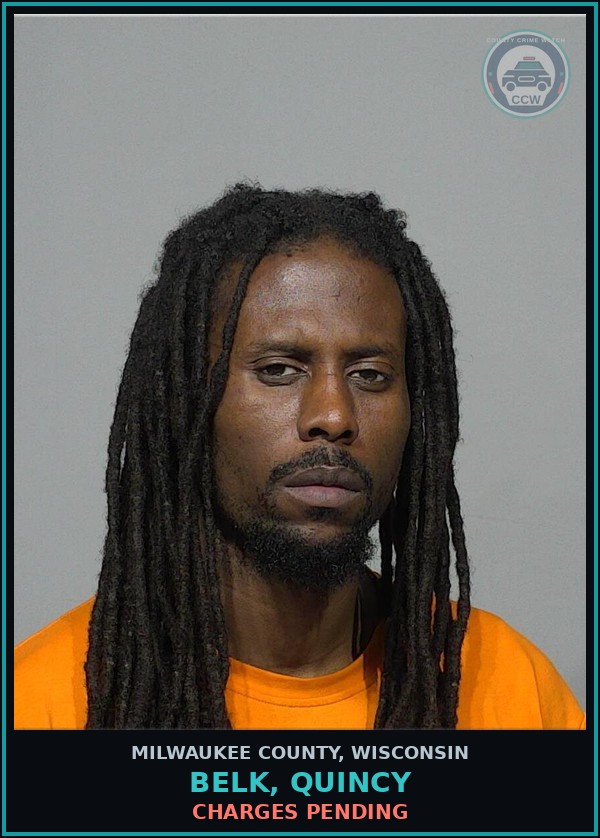Booking mugshot of Belk, Quincy in Milwaukee County