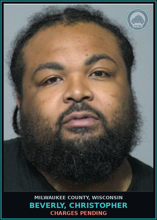 Booking mugshot of Beverly, Christopher in Milwaukee County