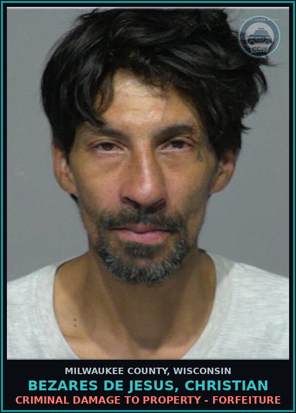 Booking mugshot of Bezares De Jesus, Christian in Milwaukee County