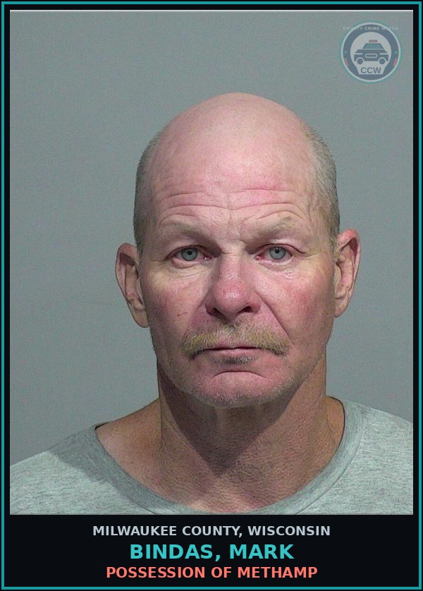Booking mugshot of Bindas, Mark in Milwaukee County
