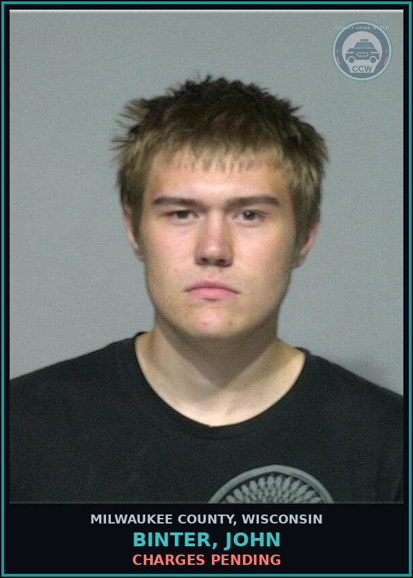 Booking mugshot of Binter, John in Milwaukee County