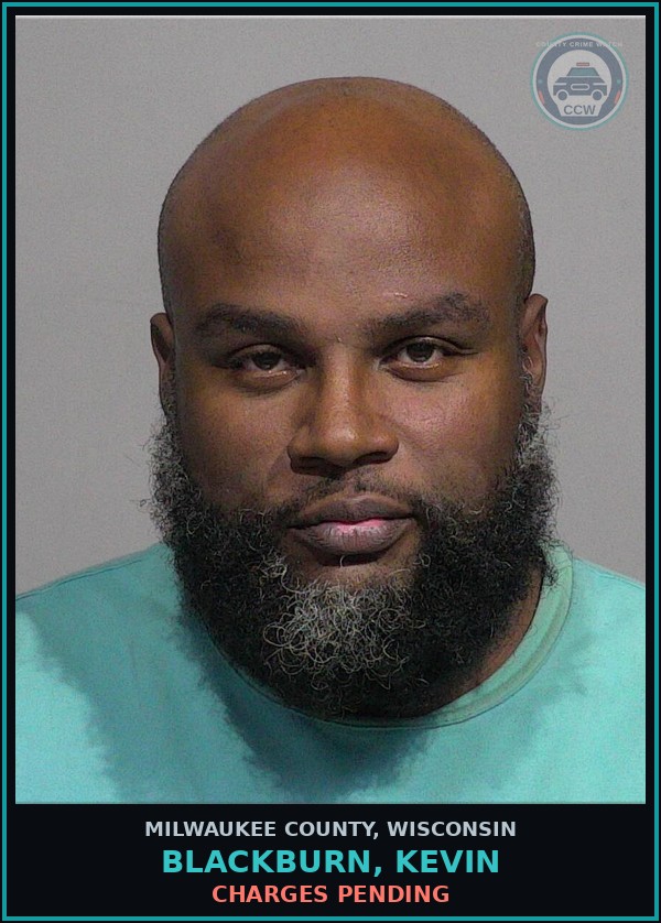 Booking mugshot of Blackburn, Kevin in Milwaukee County