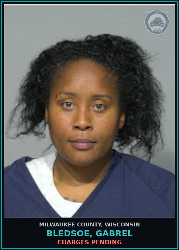 Booking mugshot of Bledsoe, Gabrel in Milwaukee County