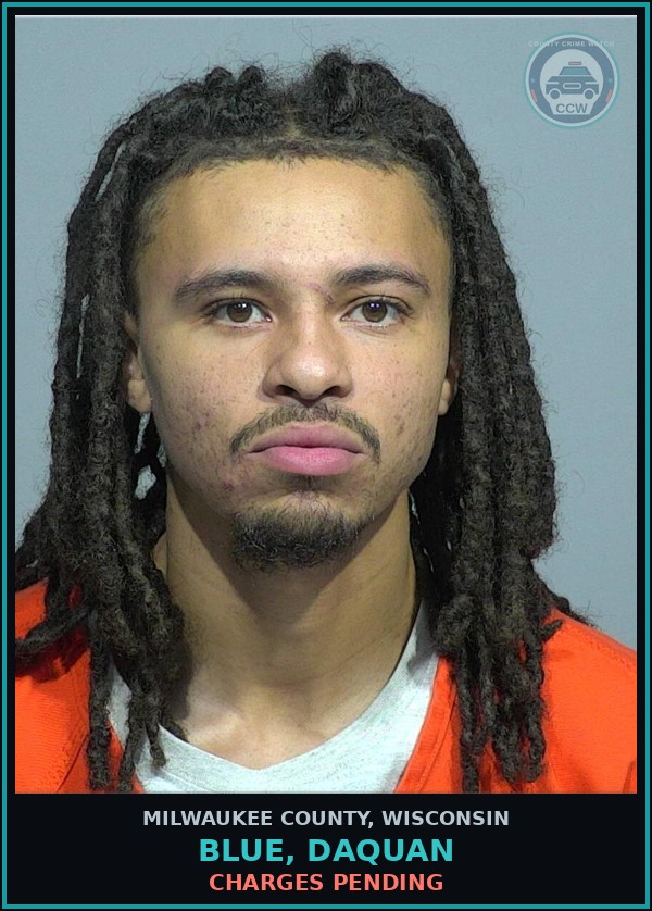 Booking mugshot of Blue, Daquan in Milwaukee County