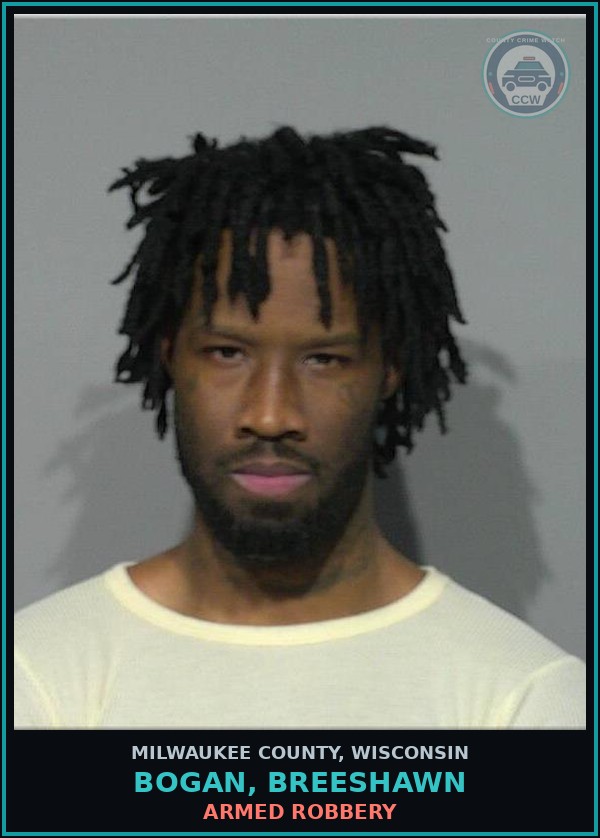 Booking mugshot of Bogan, Breeshawn in Milwaukee County