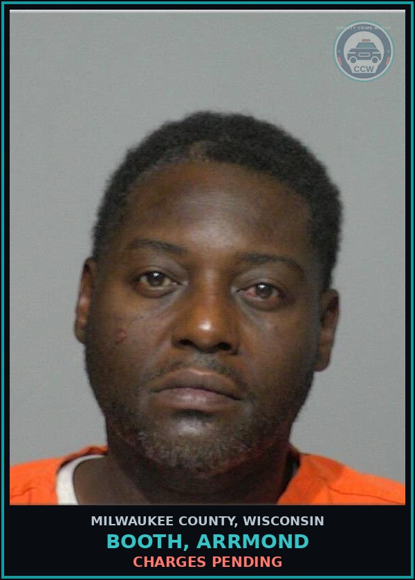 Booking mugshot of Booth, Arrmond in Milwaukee County