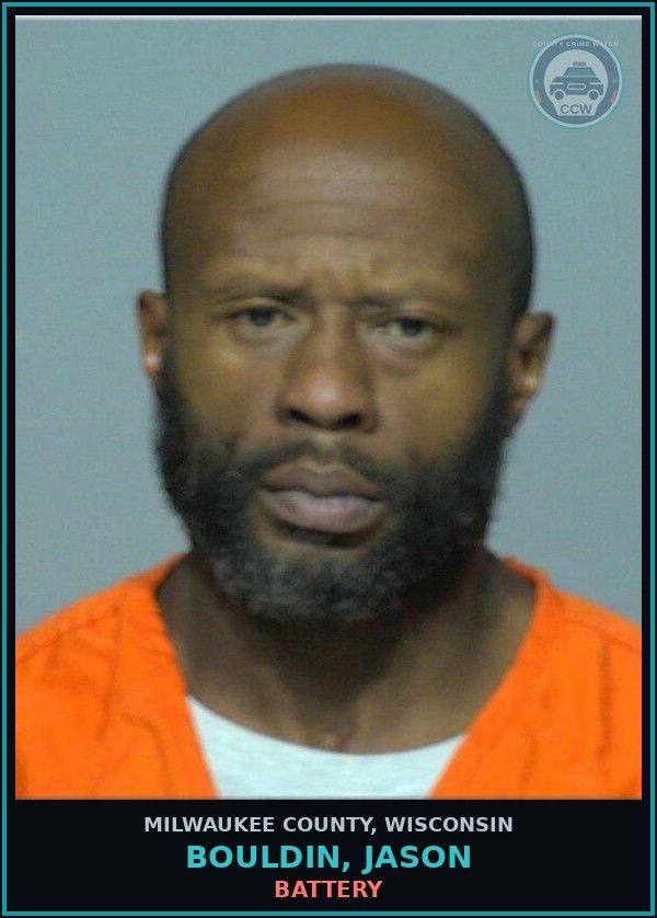 Booking mugshot of Bouldin, Jason in Milwaukee County