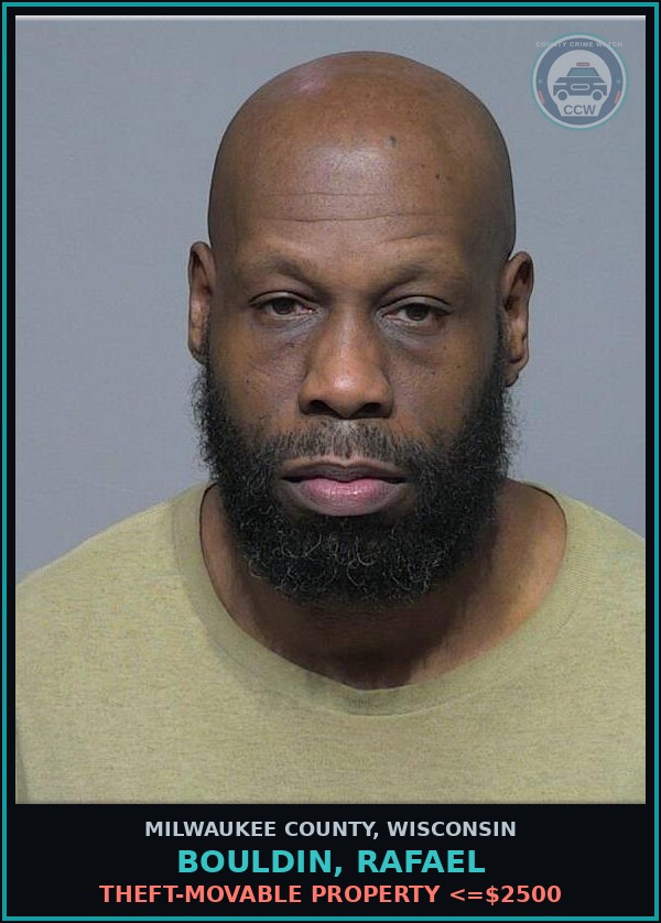Booking mugshot of Bouldin, Rafael in Milwaukee County