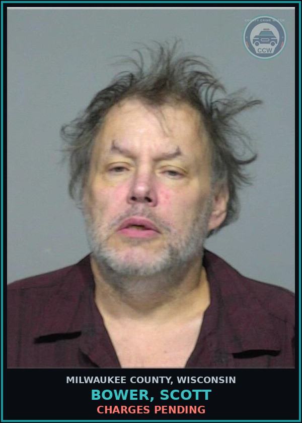 Booking mugshot of Bower, Scott in Milwaukee County