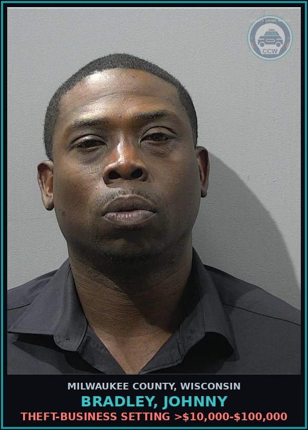 Booking mugshot of Bradley, Johnny in Milwaukee County