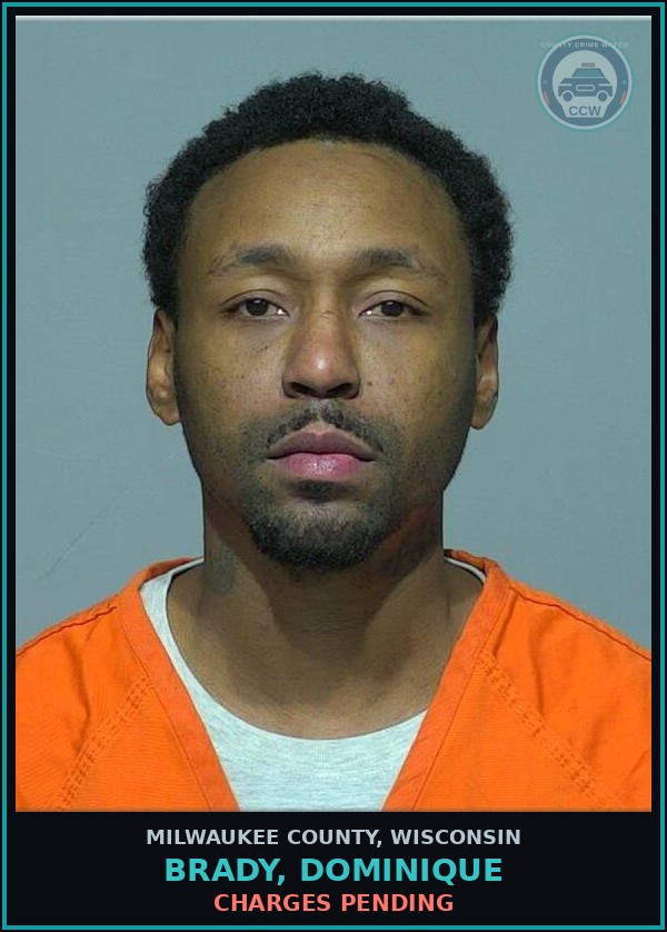 Booking mugshot of Brady, Dominique in Milwaukee County
