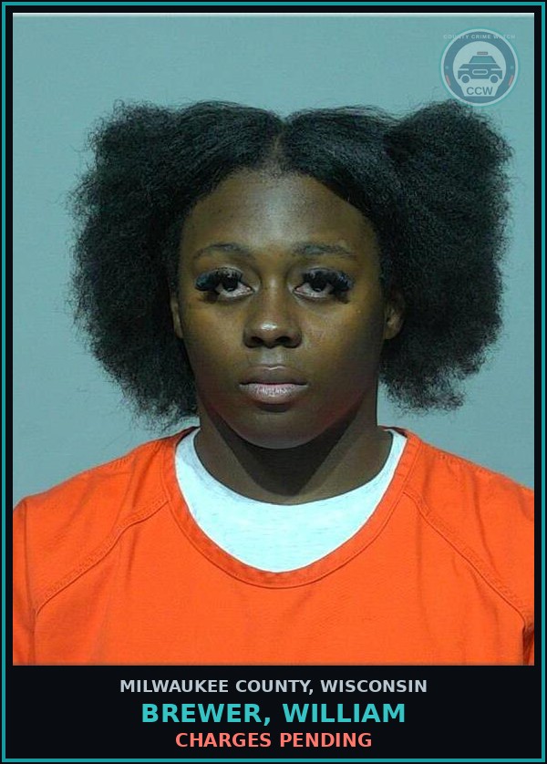Booking mugshot of Brewer, William in Milwaukee County