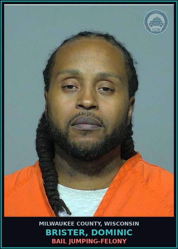 Booking mugshot of Brister, Dominic in Milwaukee County