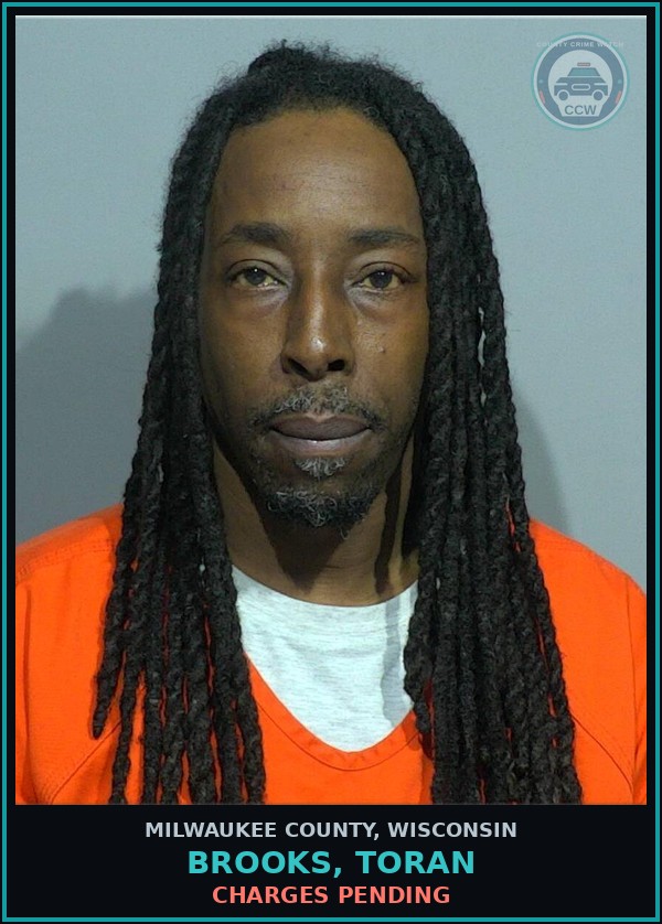 Booking mugshot of Brooks, Toran in Milwaukee County