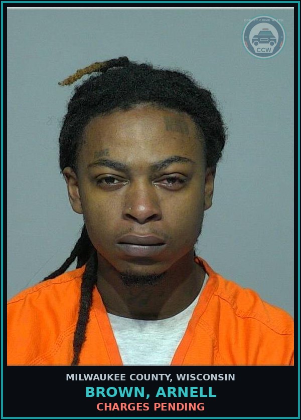 Booking mugshot of Brown, Arnell in Milwaukee County