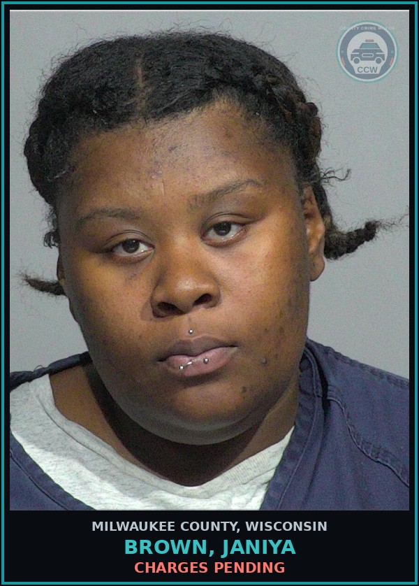 Booking mugshot of Brown, Janiya in Milwaukee County