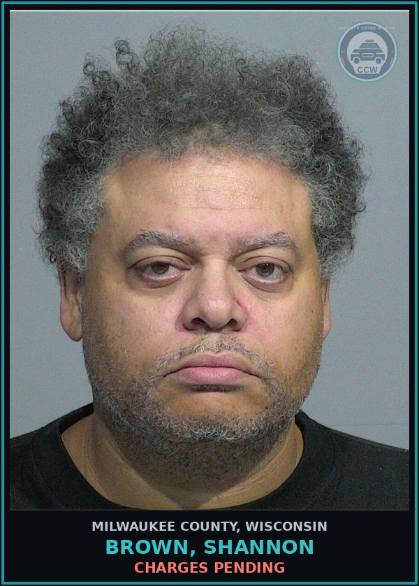 Booking mugshot of Brown, Shannon in Milwaukee County