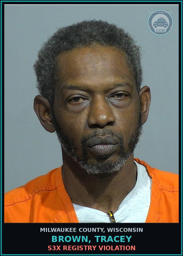 Booking mugshot of Brown, Tracey in Milwaukee County