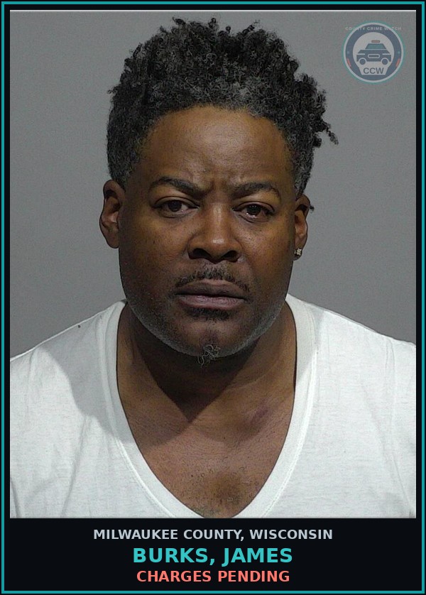 Booking mugshot of Burks, James in Milwaukee County