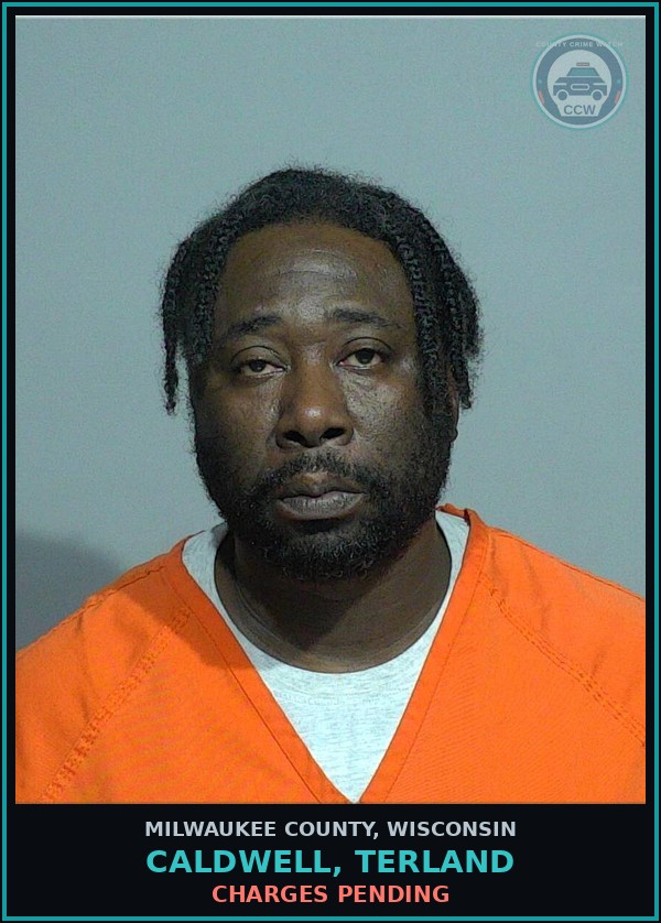 Booking mugshot of Caldwell, Terland in Milwaukee County